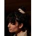 Monk & Anna ľanová scrunchie gumička- linen milk